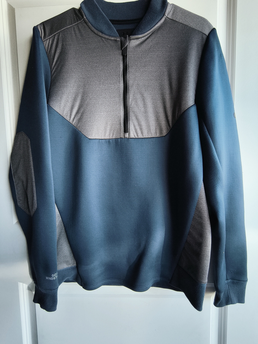 Under Armour Men's Zip-Up Performance Sweater in Blue & Gray